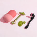 3-in-1 Facial Care Combo Jade Roller, Ice Roller & Derma Roller (Pack of 3)
