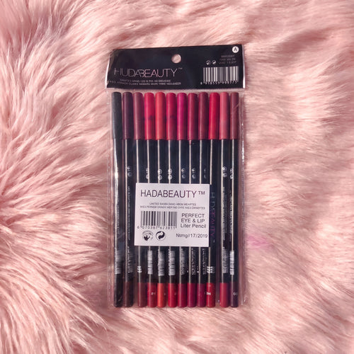 Huda Beauty 12-Piece Eye & Lip Liner Set