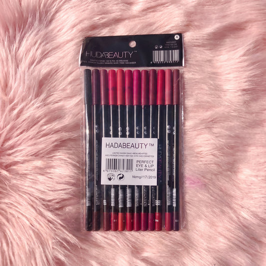 Huda Beauty 12-Piece Eye & Lip Liner Set