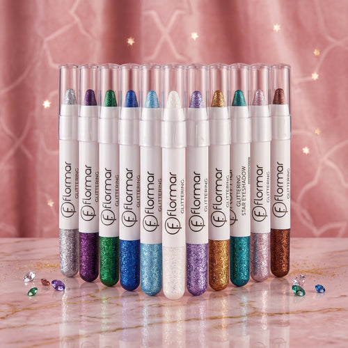 Violet 12-Piece Glitter Pencil Set
