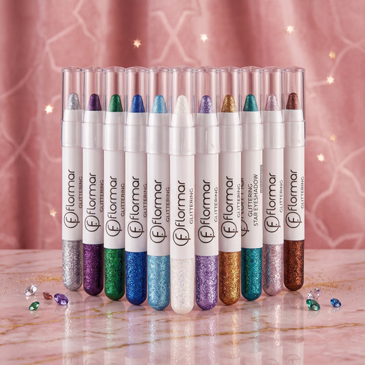 Violet 12-Piece Glitter Pencil Set