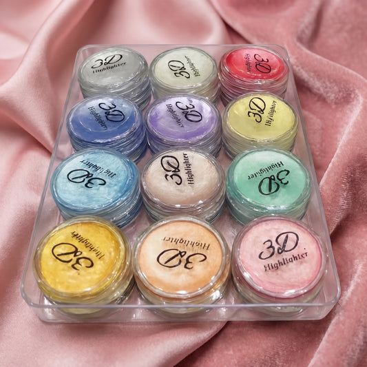 12-Color 3D Highlighter Palette