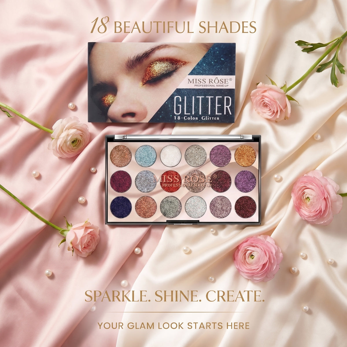 Miss Rose 18-Color Eyeshadow