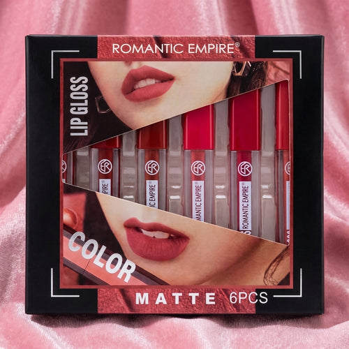 Romantic Empire Matte Lip Gloss Set | 6 Red Liquid Lip Colors