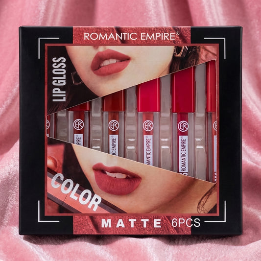 Romantic Empire Matte Lip Gloss Set | 6 Red Liquid Lip Colors